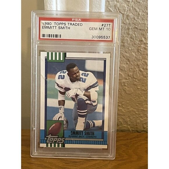 Emmitt Smith (GRADED 10) Topps 1990 Football‎ Trading Card - Picture 1 of 4